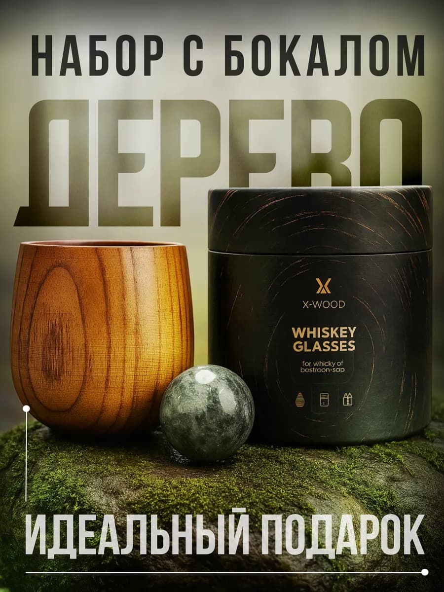 Подарочный набор с бокалом для виски