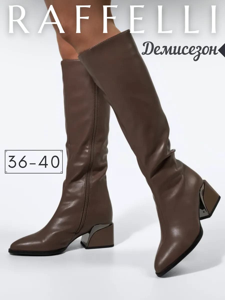Сапоги на каблуке демисезонные