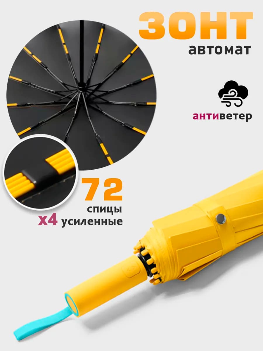 Зонт автомат антиветер женский складной