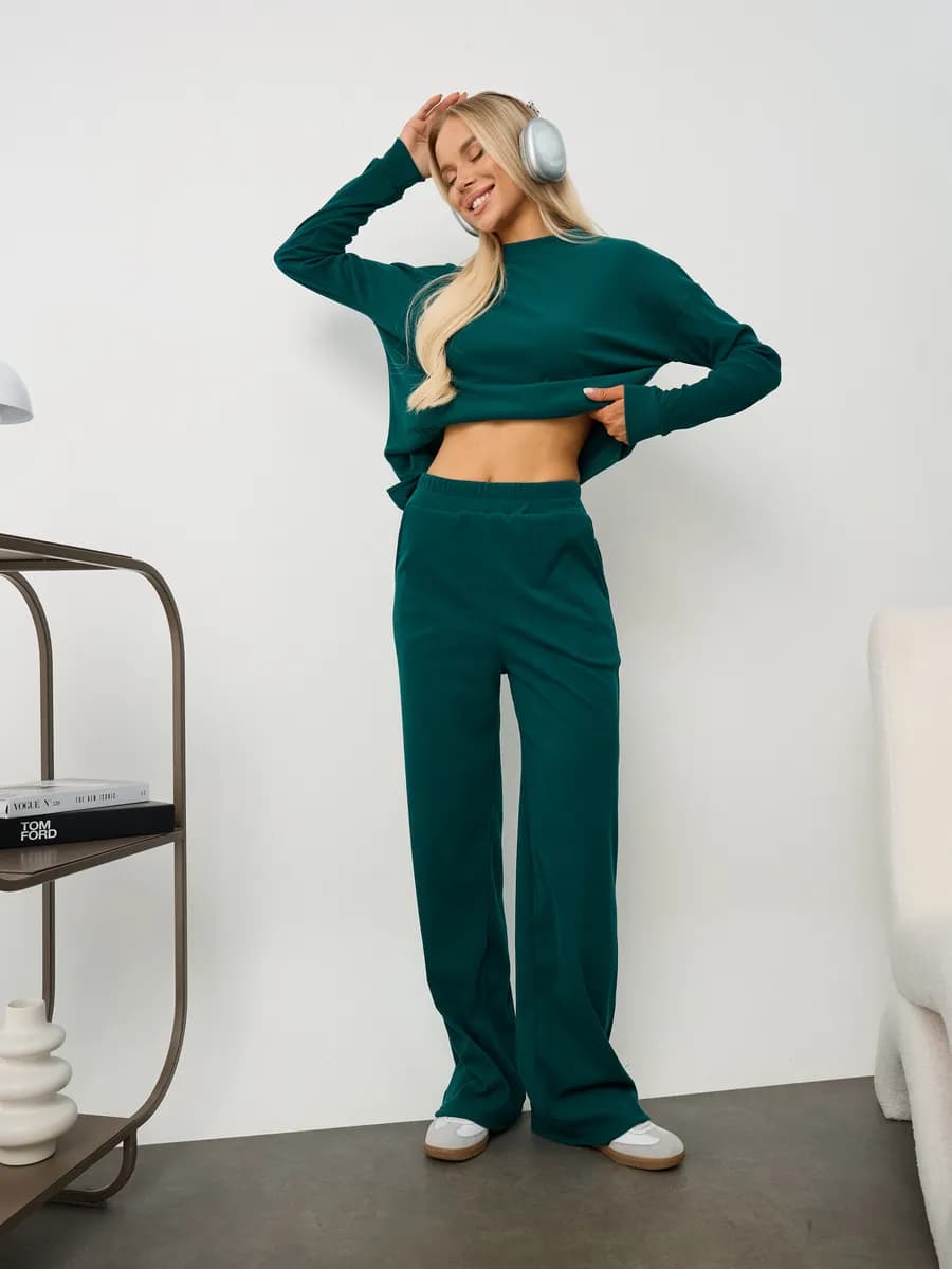 Костюм лапша в рубчик теплая