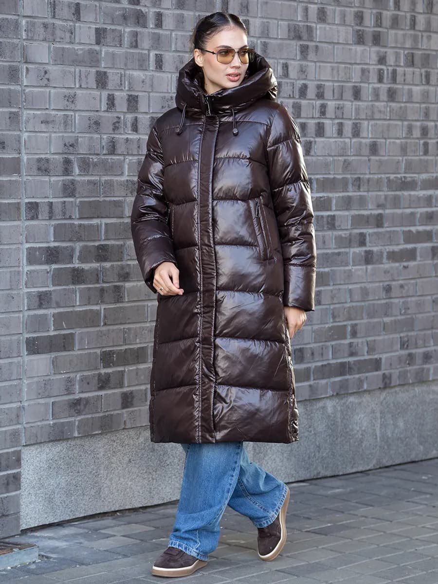 Пуховик зимний длинный