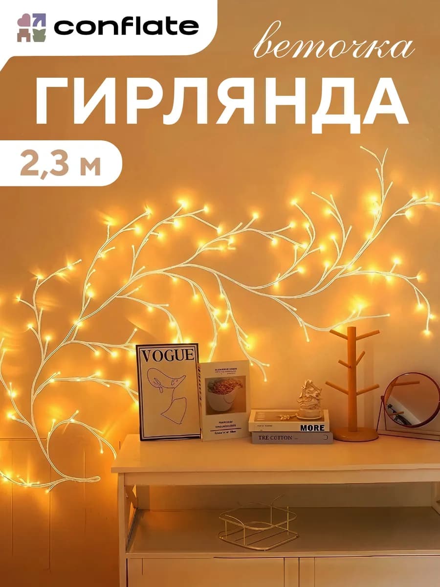 Гирлянда светодиодная на стену интерьерная 2,3 м