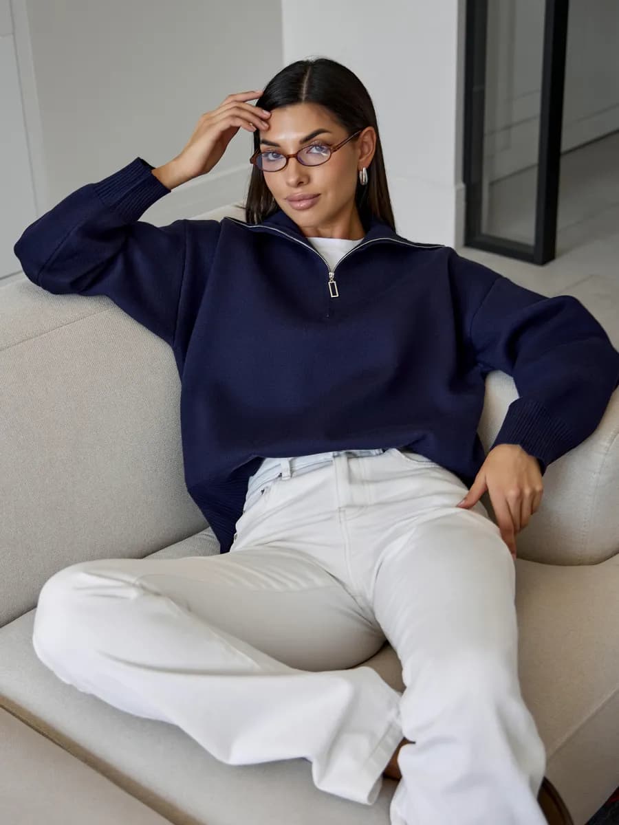 Свитер поло оверсайз