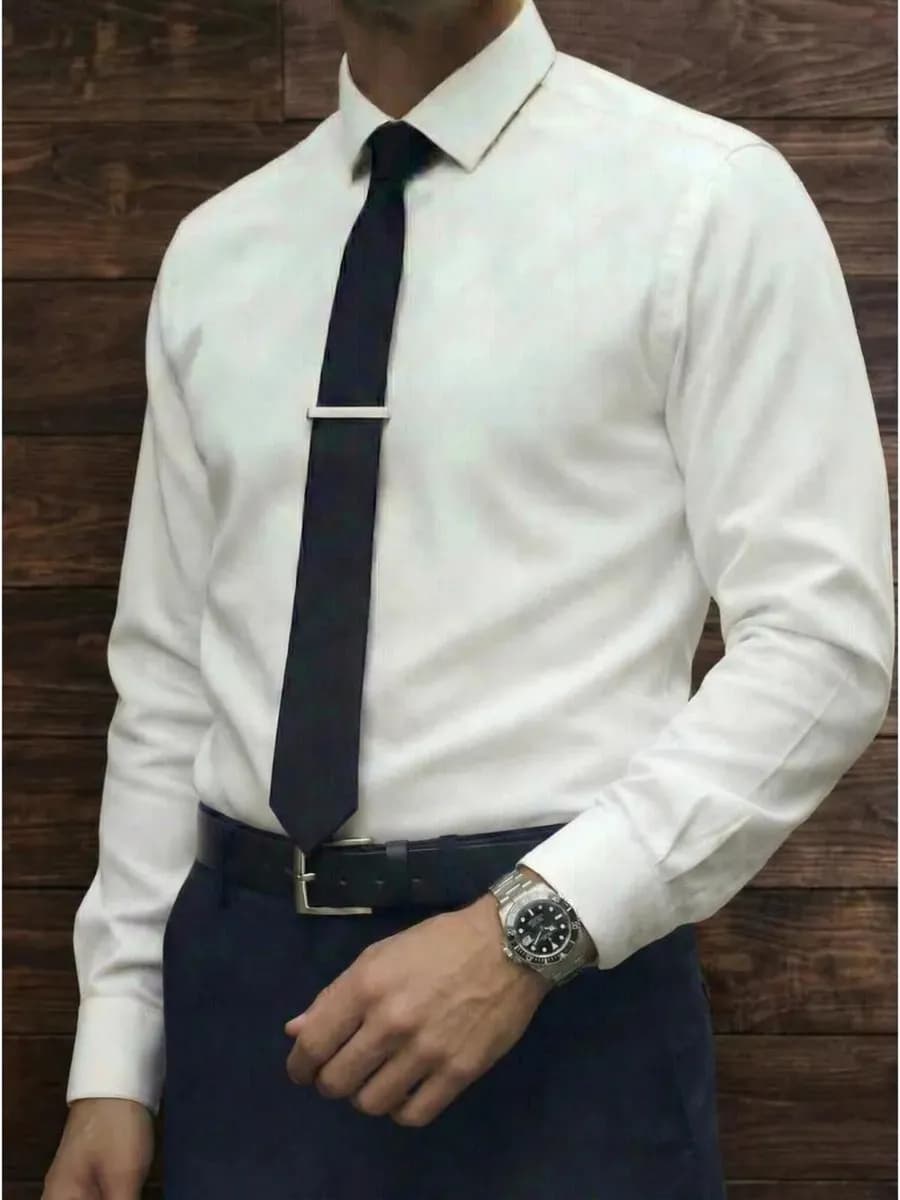 Премиум классическая рубашка с длинным рукавом