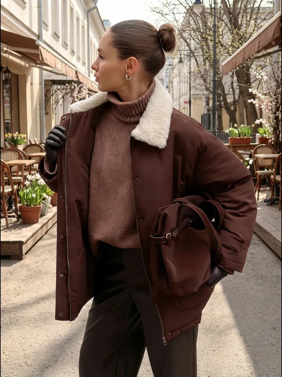 Куртка парка оверсайз на кулиске