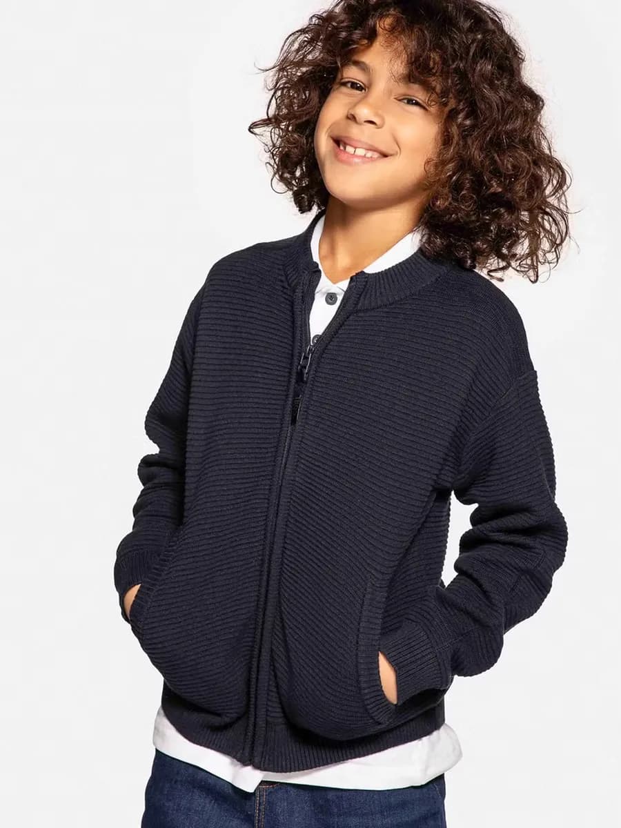 Джемпер вязаный на молнии