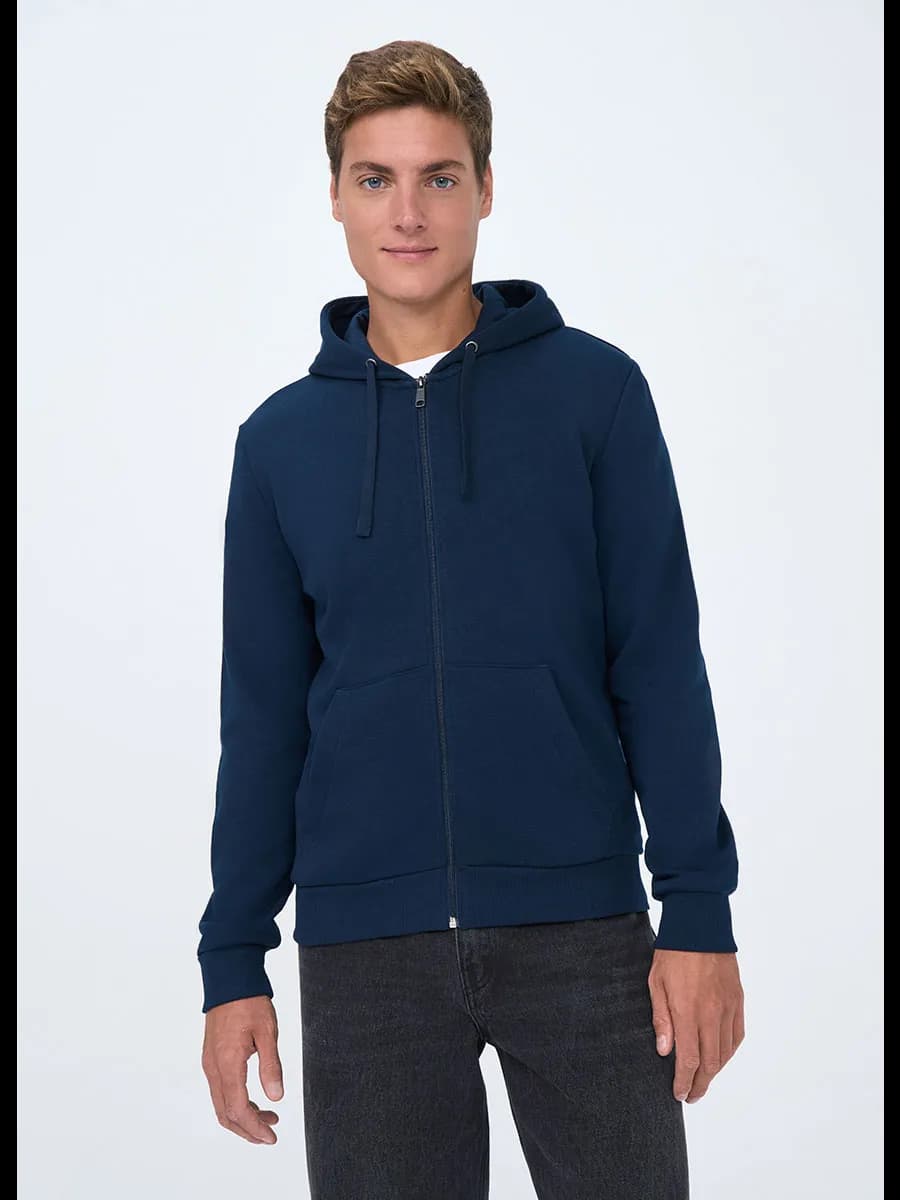 Толстовка синяя на молнии