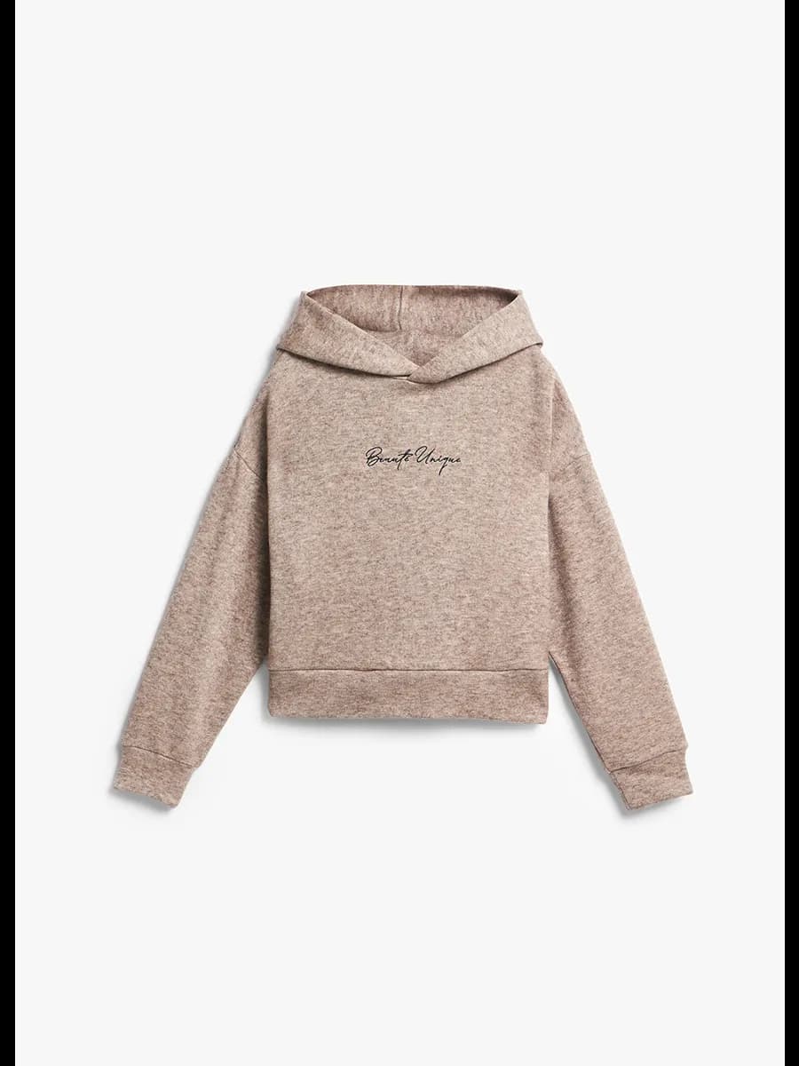 Толстовка коричневая с принтом