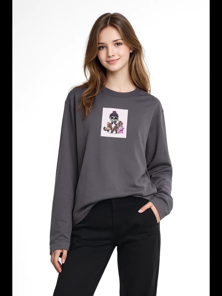 Лонгслив с принтом детский