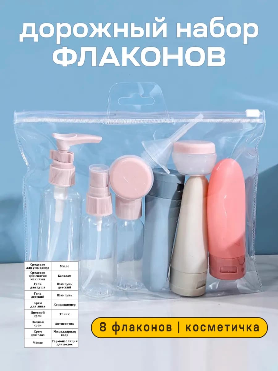 Дорожный набор флаконов для путешествий