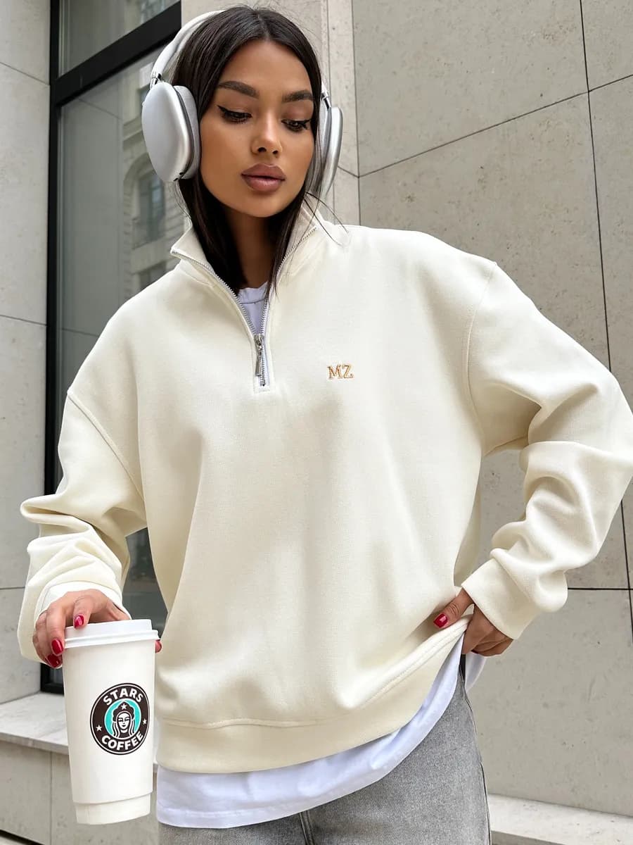 Свитшот женский полузамок на молнии