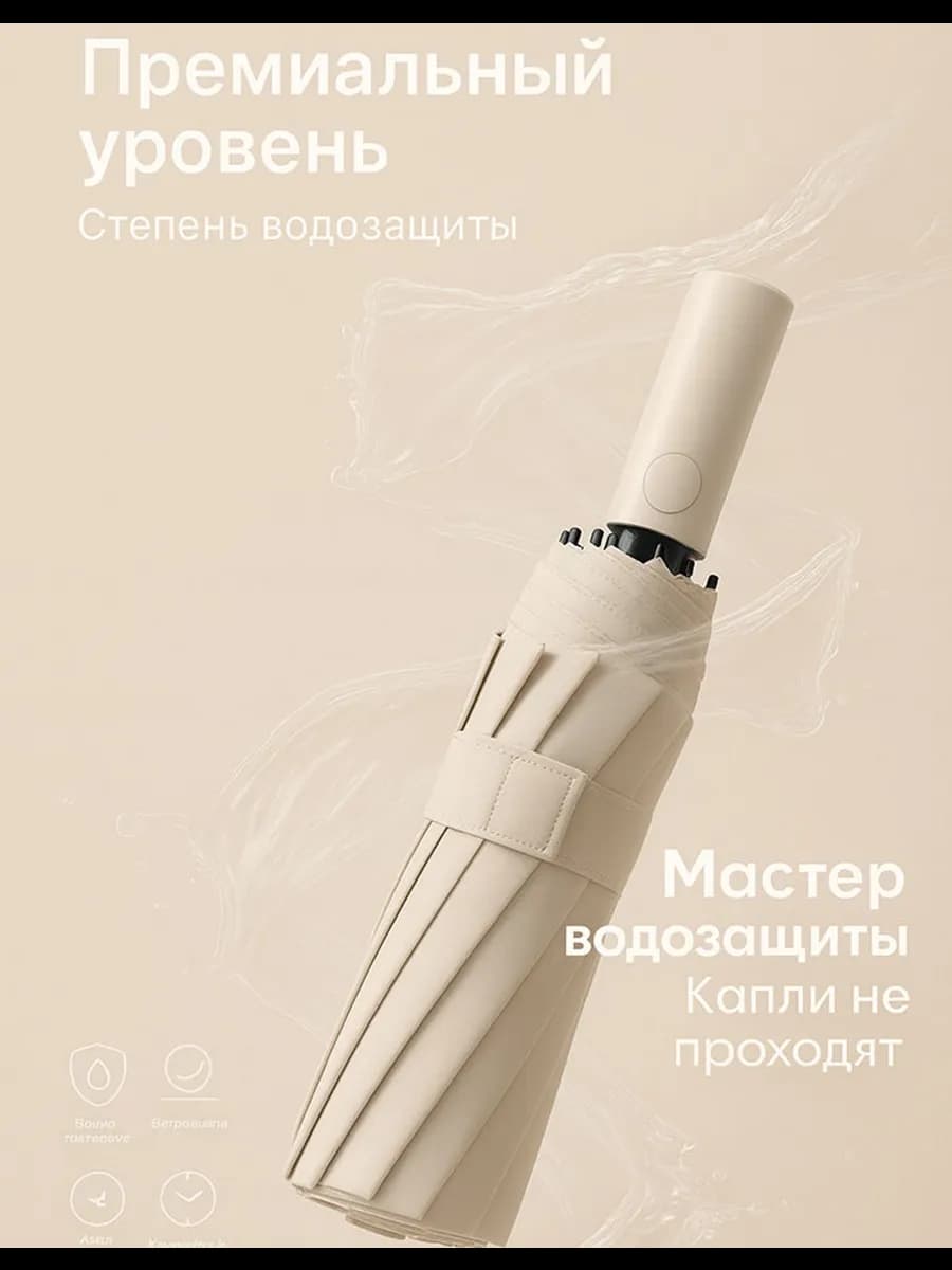Зонт автомат складной антиветер 8 спиц