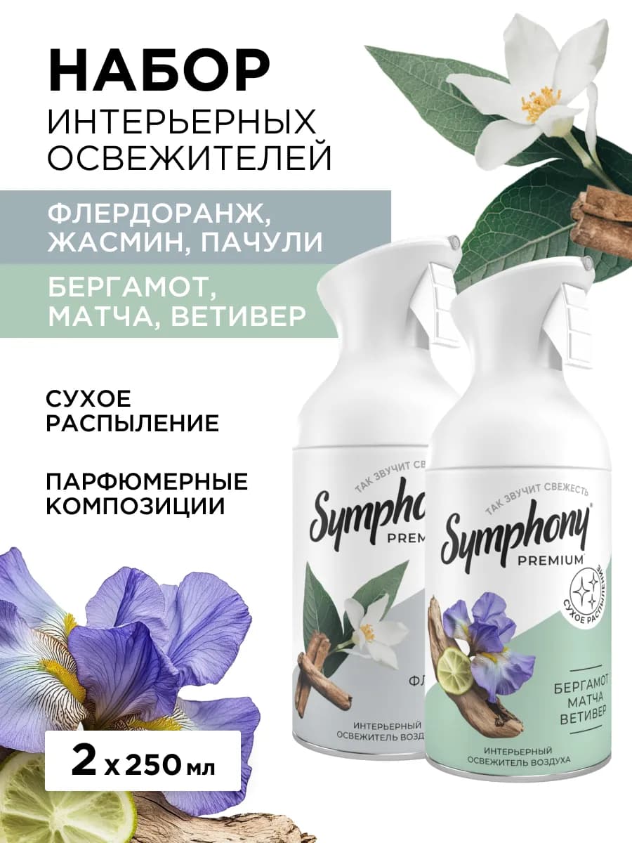 Набор освежителей воздуха спрей с триггером 2 шт по 250 мл