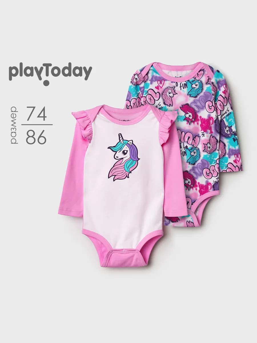 Боди длинный рукав, 2шт