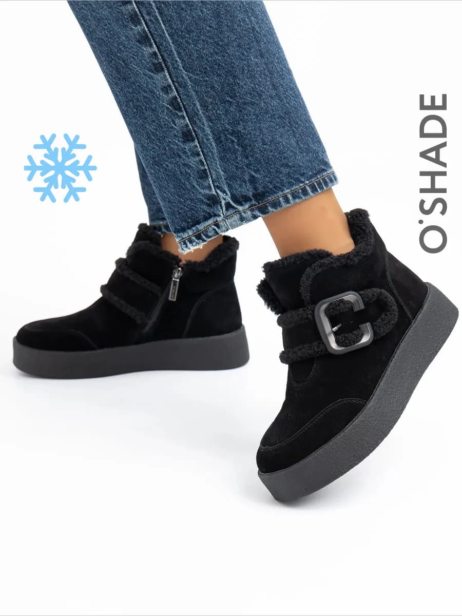 O'SHADE Ботинки женские зимние черные