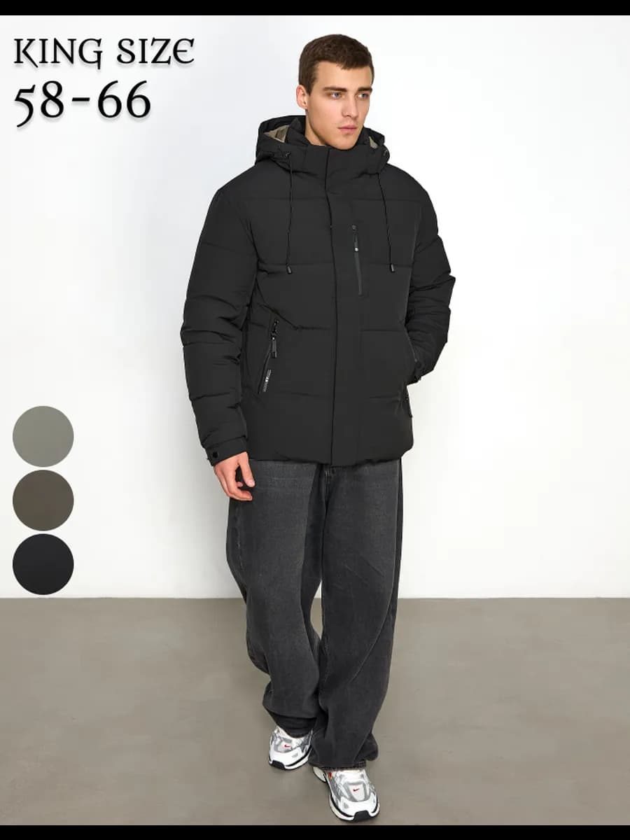 Куртка демисезонная пуховик короткий с капюшоном