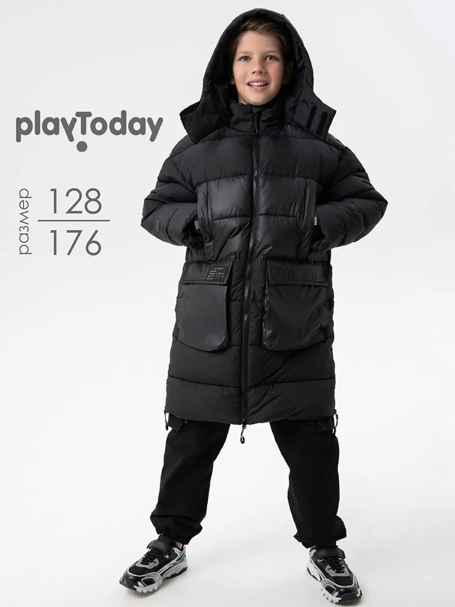 Пальто зимнее куртка подростковая удлиненная пуховик