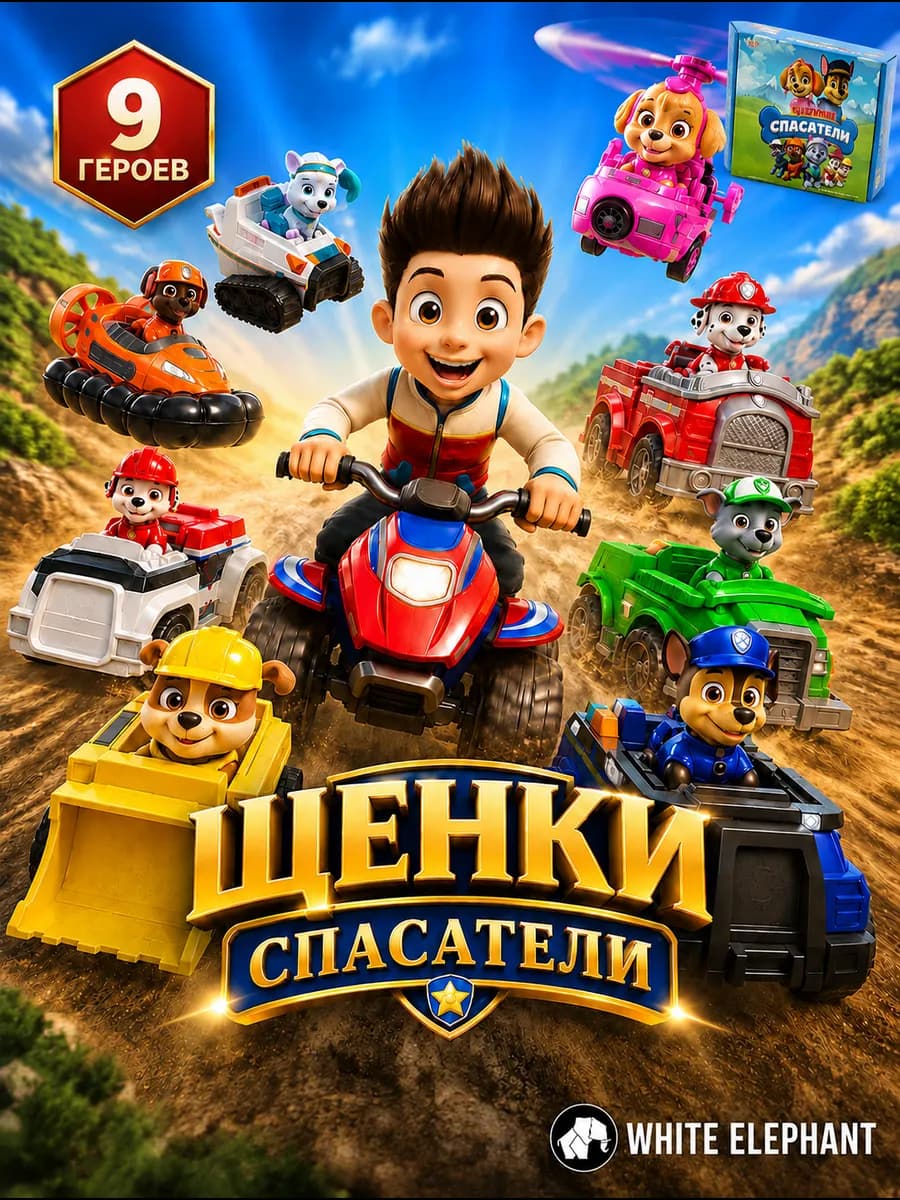 Щенки собачий патруль на машинках