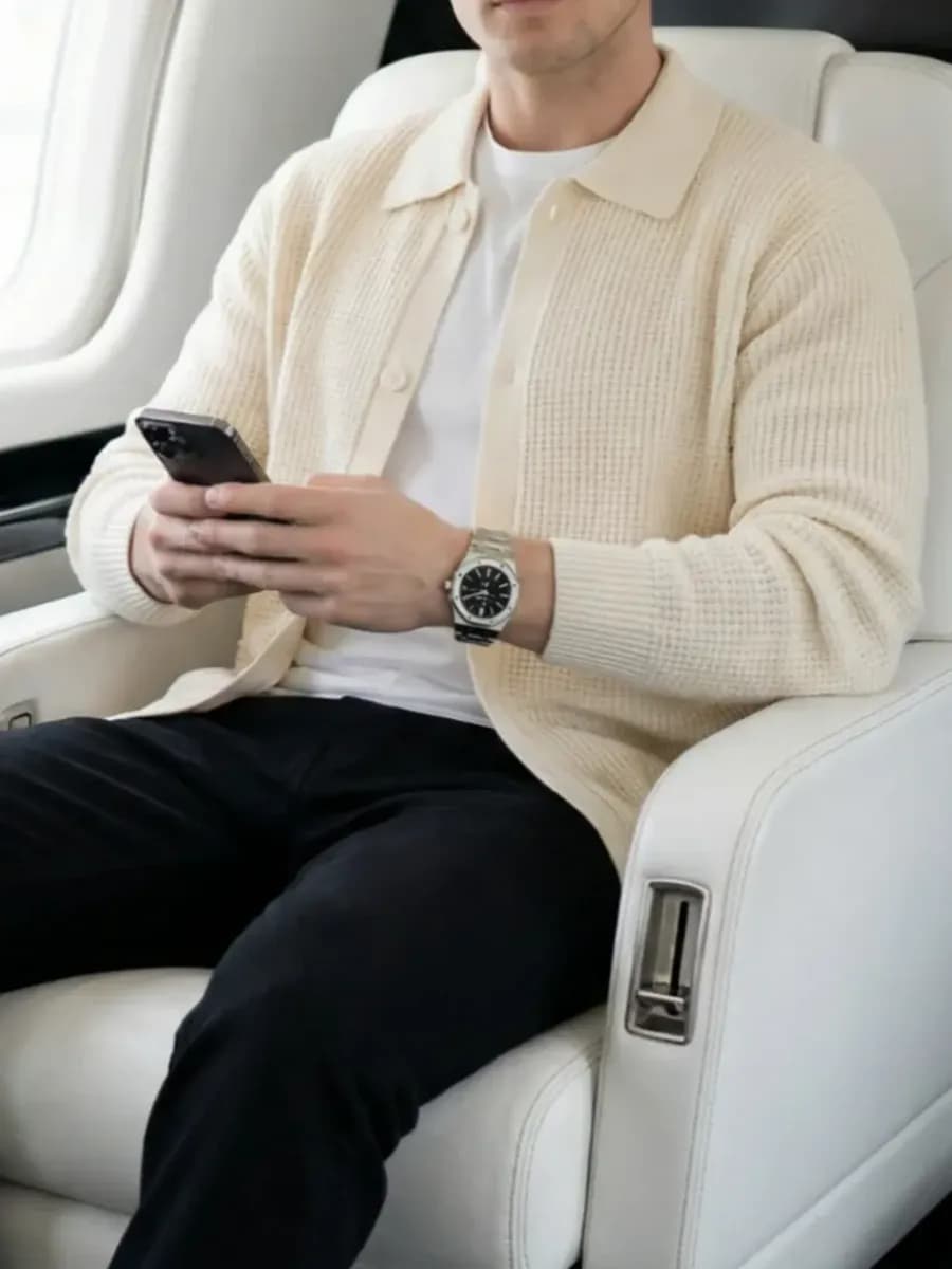 Кардиган тонкий с воротником