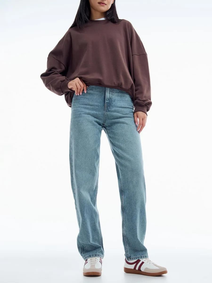 Джинсы мом с высокой посадкой