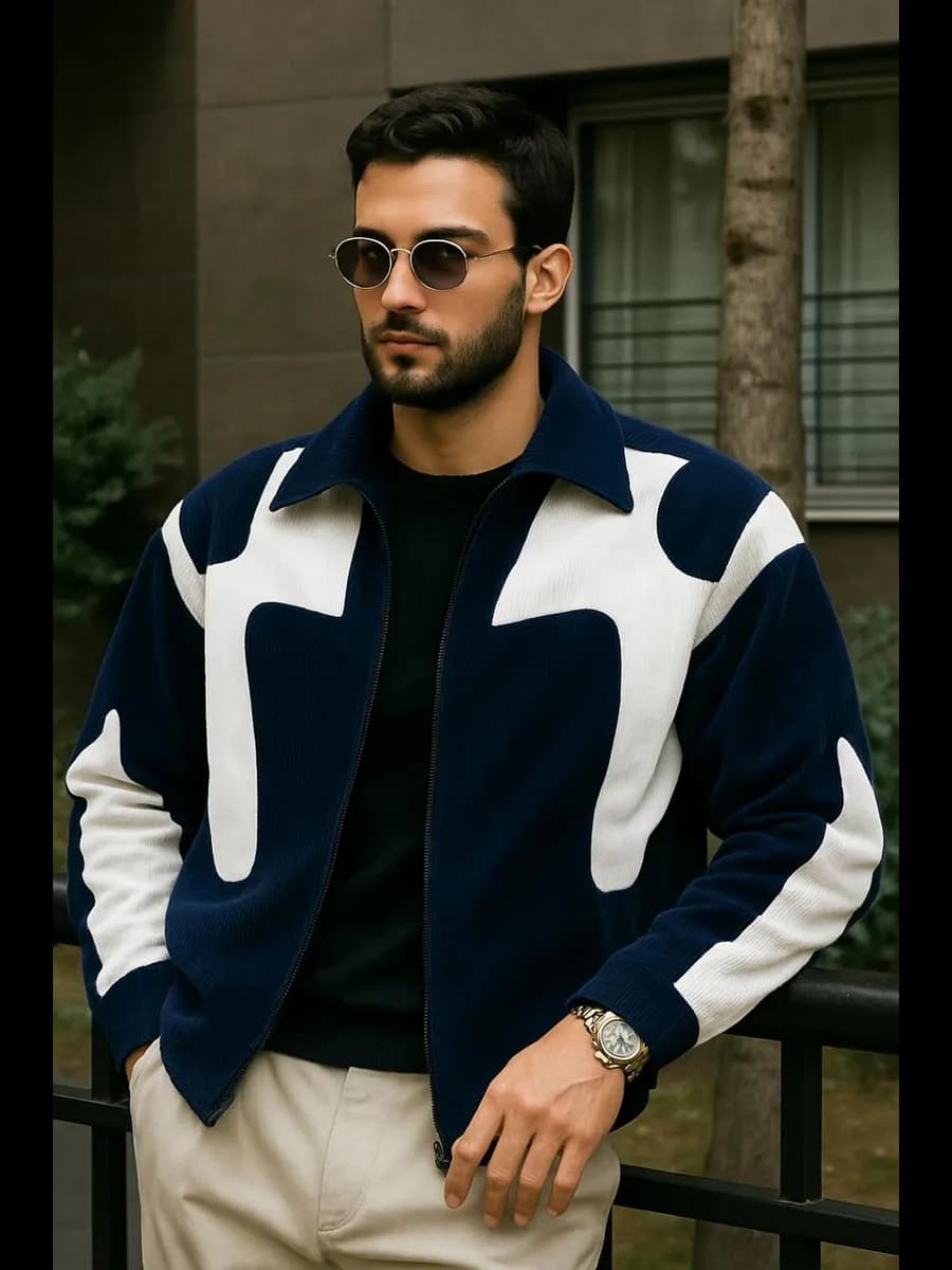 Весенняя куртка бомбер вельветовая - фото 1