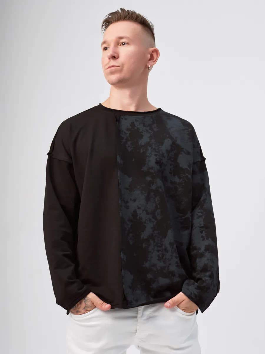 Лонгслив двойной оверсайз