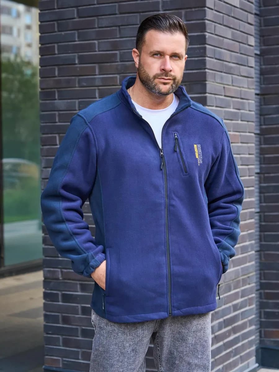 Толстовка на молнии флисовая без капюшона