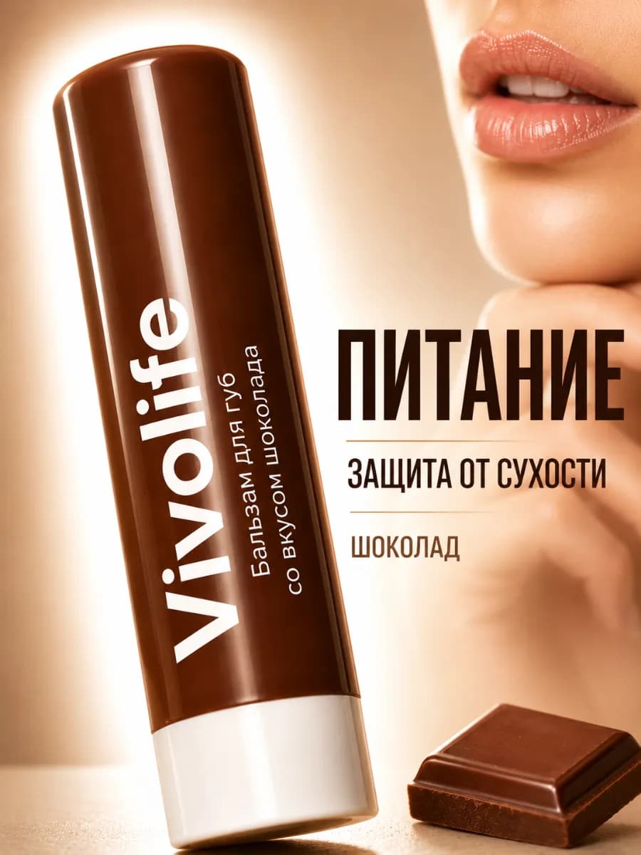 Бальзам для губ Шоколад питание и защита от сухости