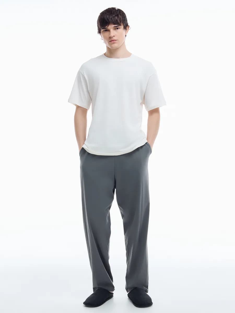 Хлопковая пижама с брюками