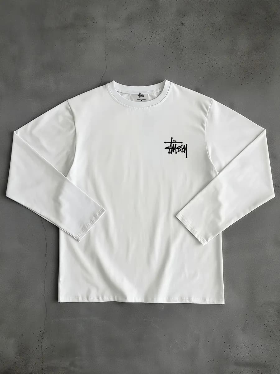 Лонгслив с принтом оверсайз Y2K Stussy стуси sk8