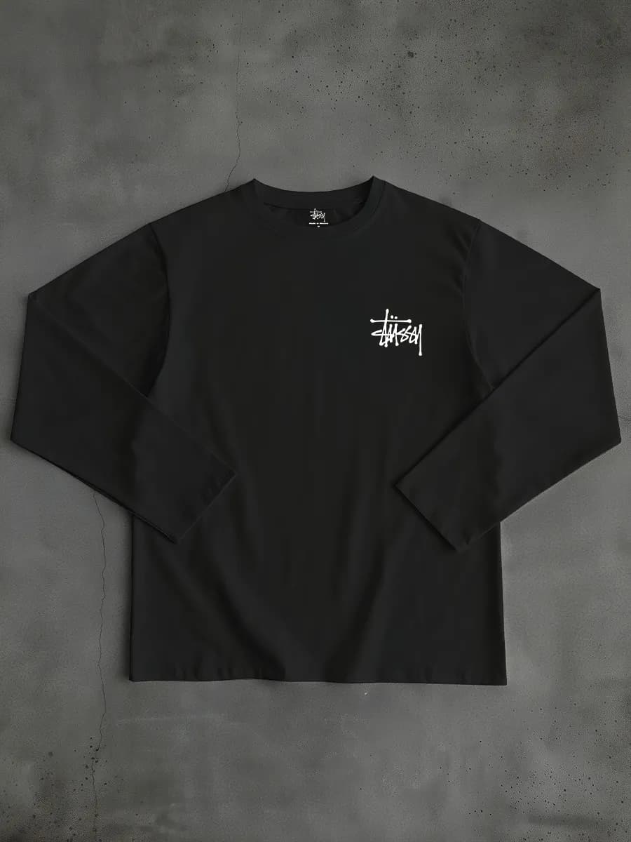 Лонгслив с принтом оверсайз Y2K Stussy стуси sk8