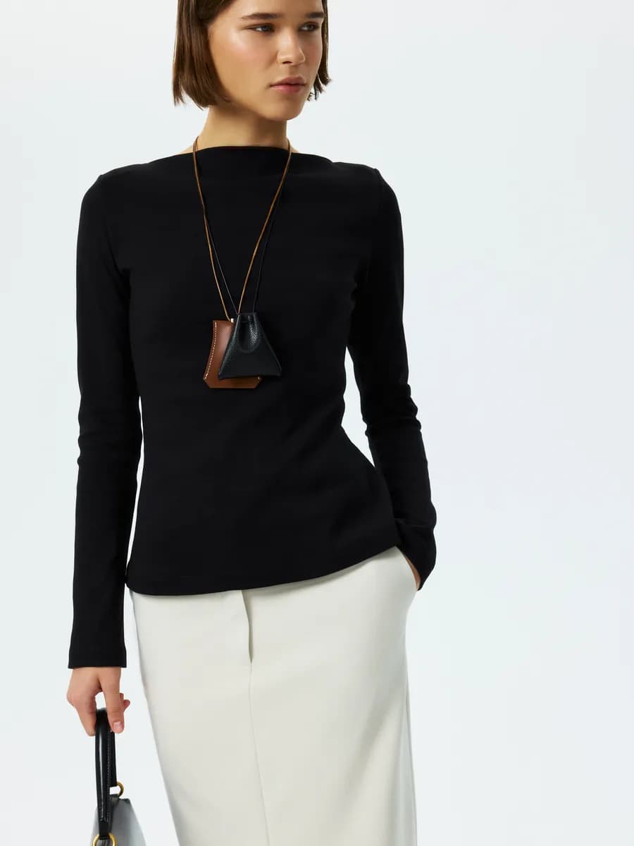 Джемпер тонкий с длинным рукавом