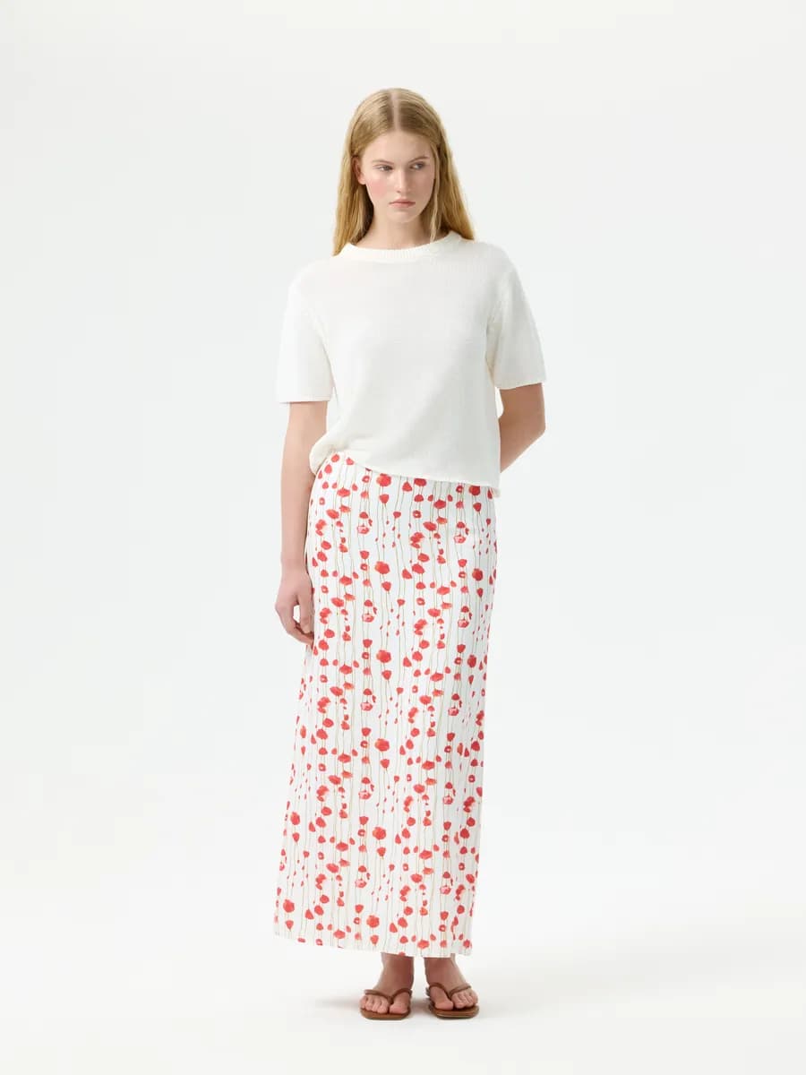 Юбка длинная с цветами