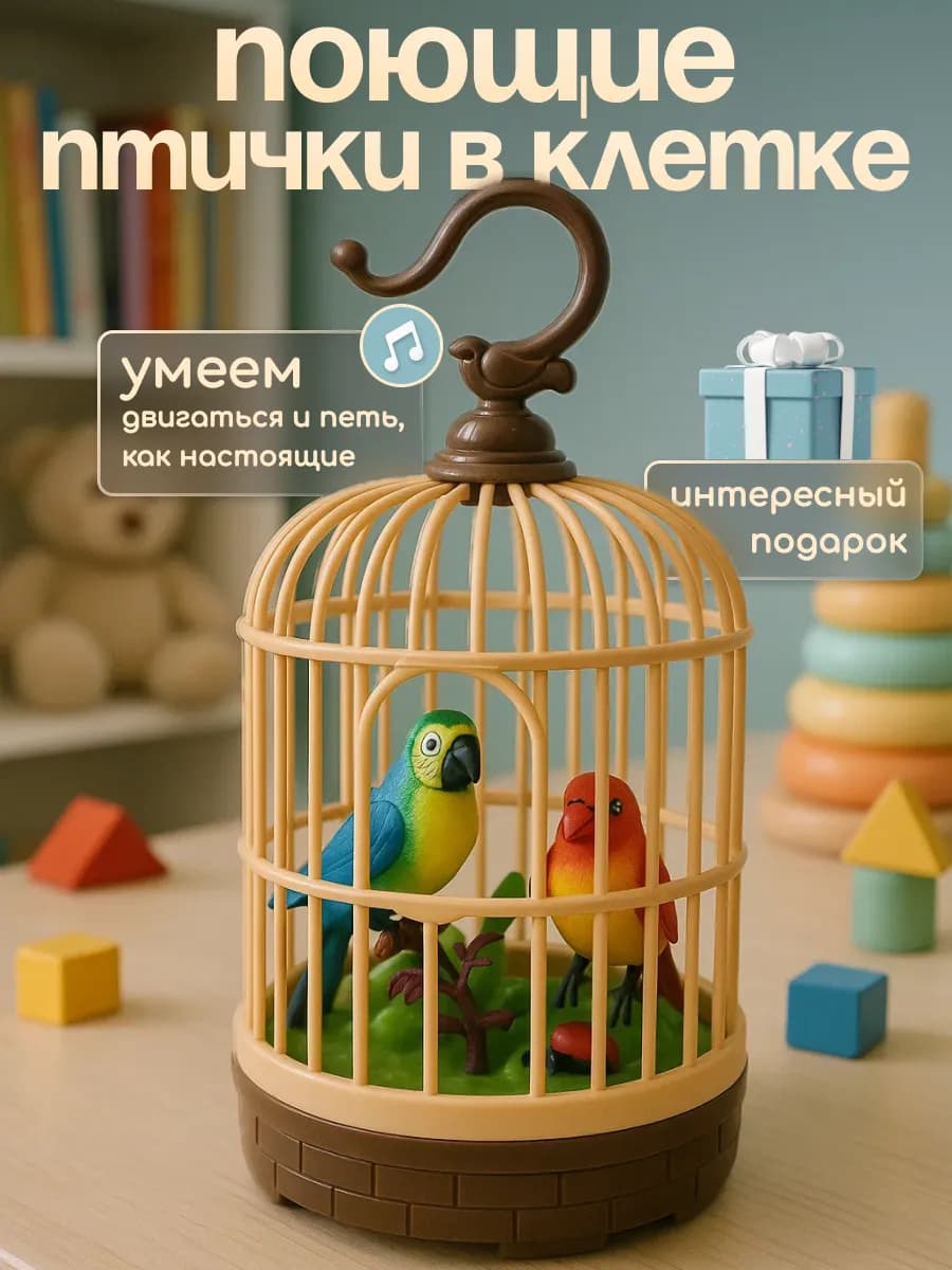 Интерактивная развивающая музыкальная игрушка Попугай