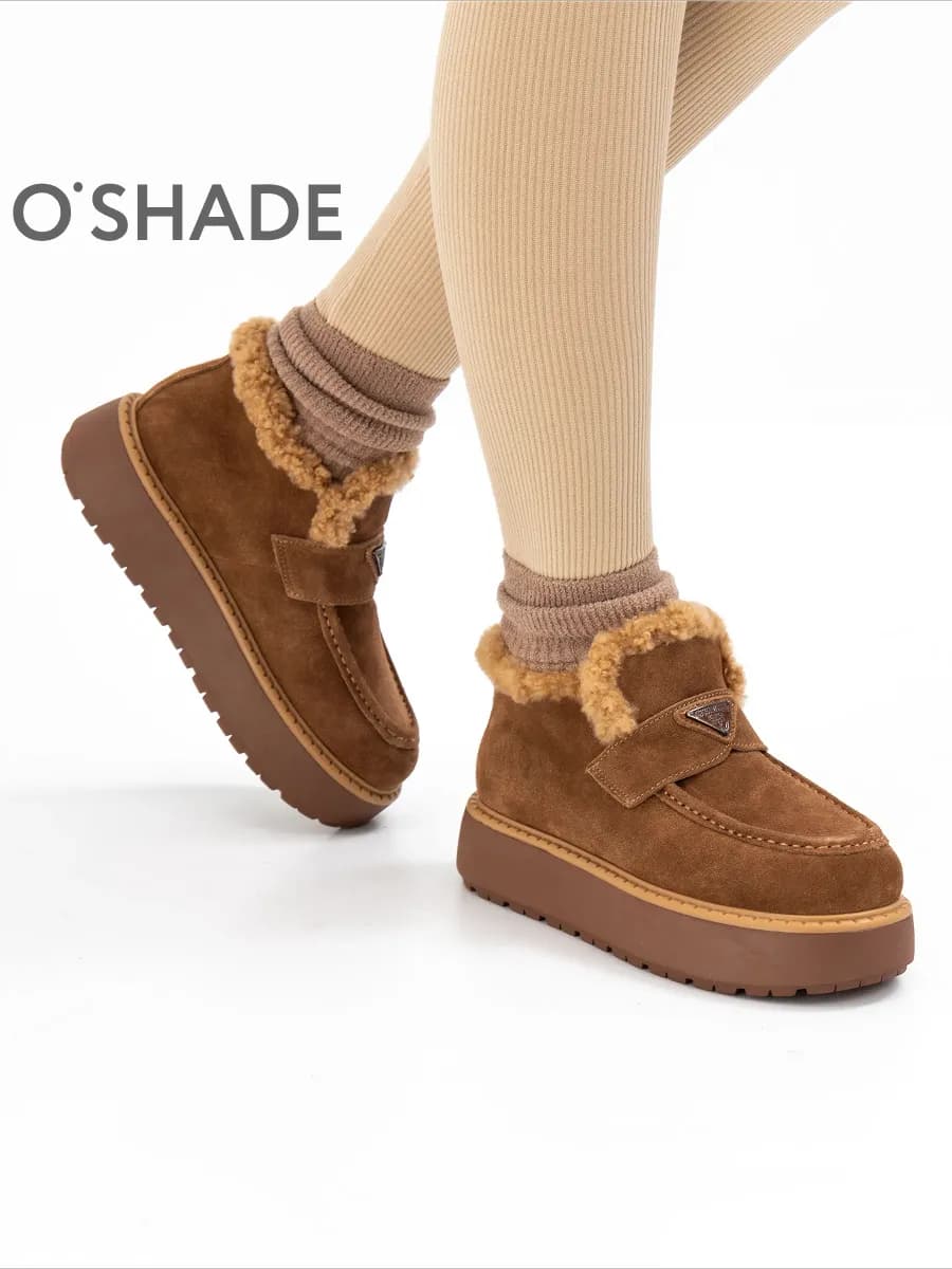 Ботинки женские зимние замшевые