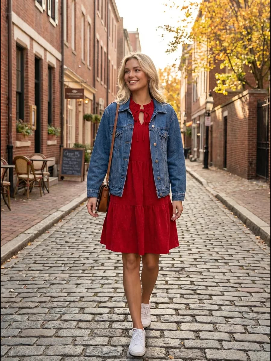 Платье повседневное вельветовое оверсайз