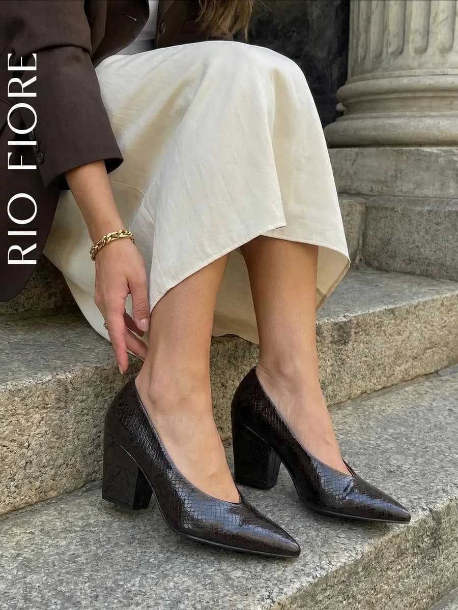 Туфли на устойчивом каблуке вечерние