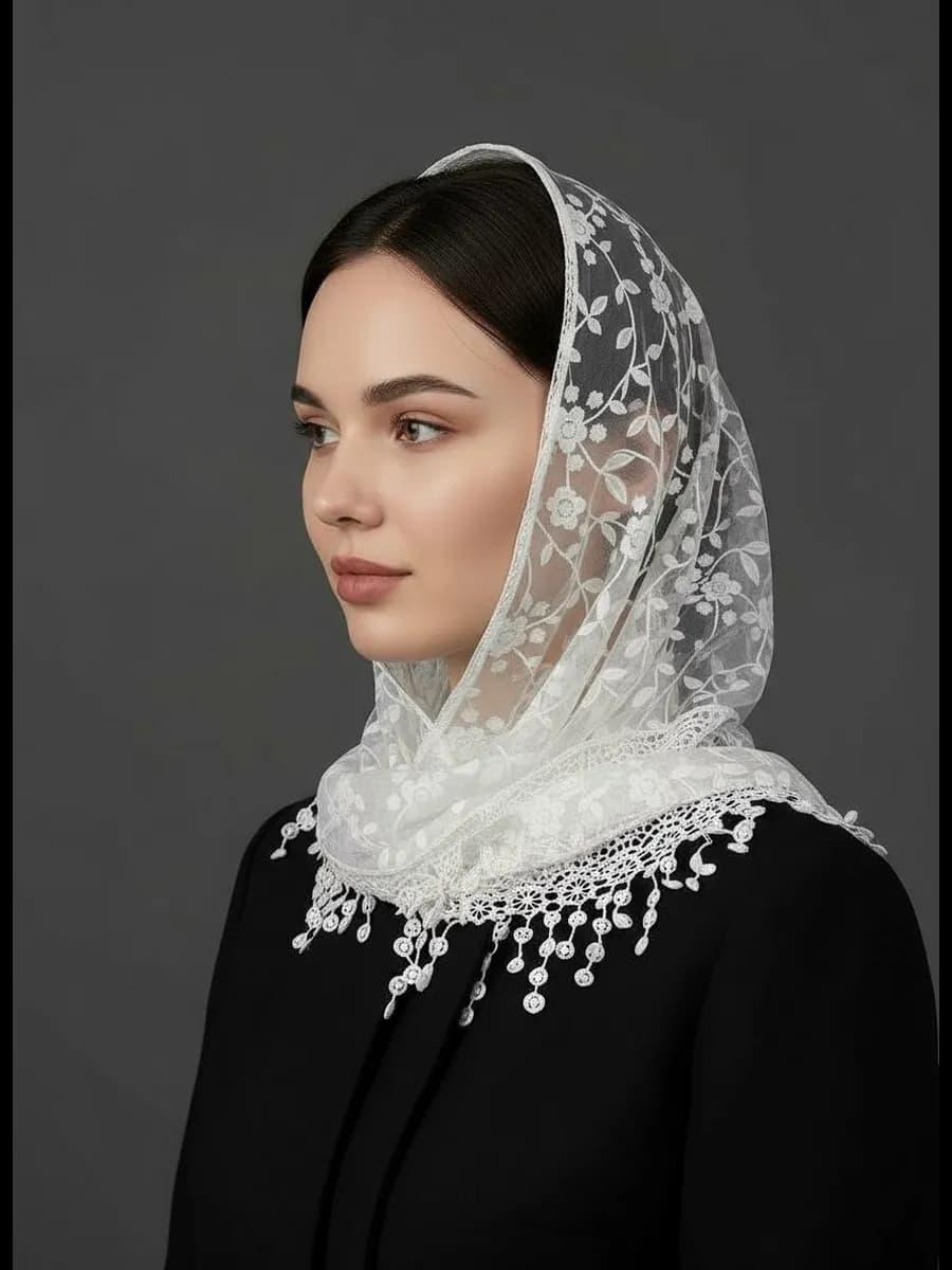 Платок на голову для храма на шею в церковь