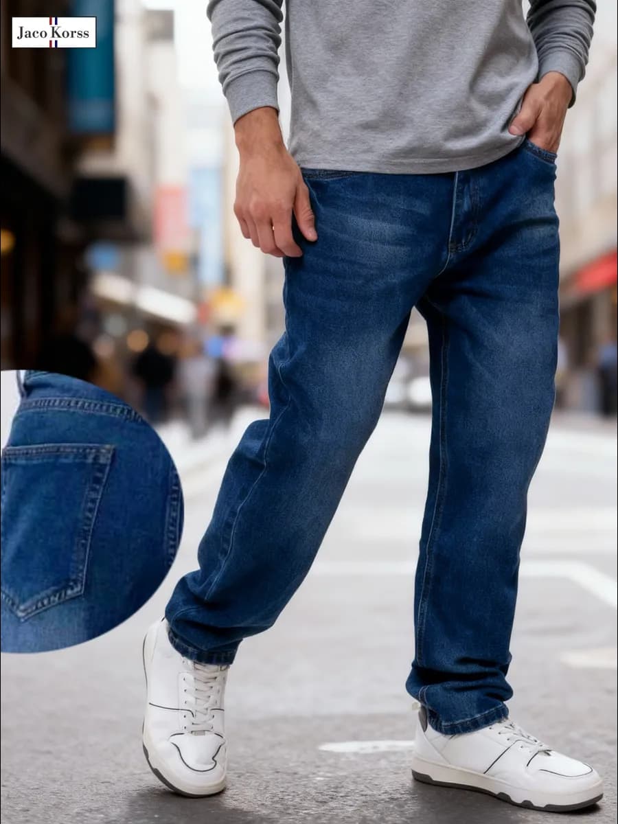 Джинсы зауженные к низу стрейч