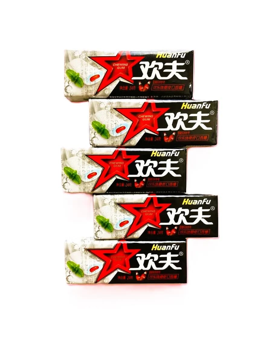 Жевательная резинка Хуанфу Хрустящая Кола (5*24г) - фото 1
