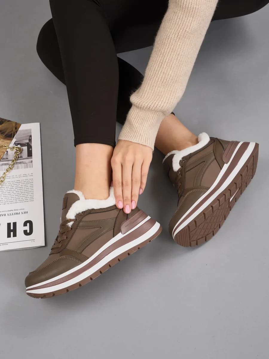 Кроссовки женские зимние спортивные на платформе