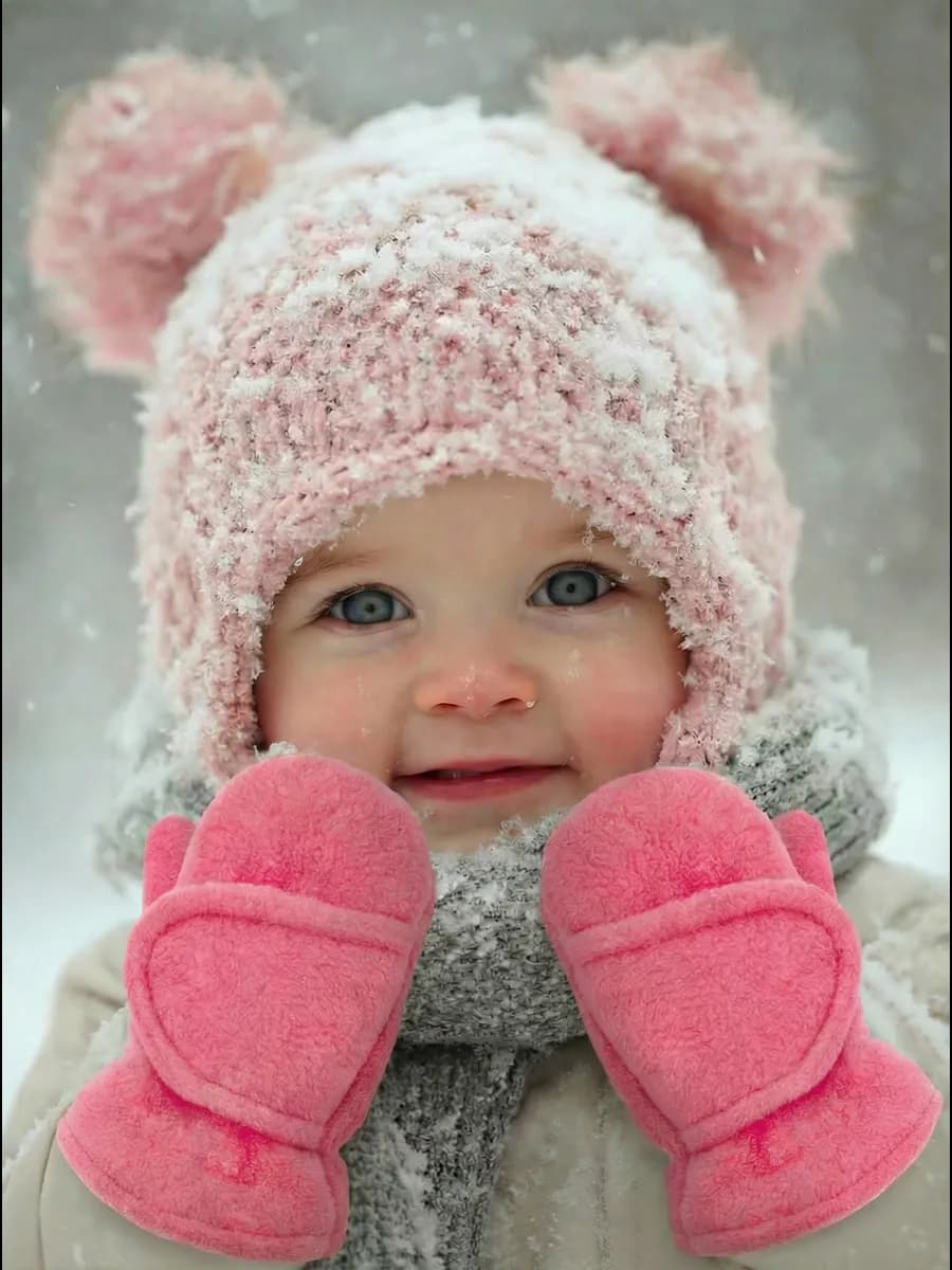 Демисезонные варежки для малышей