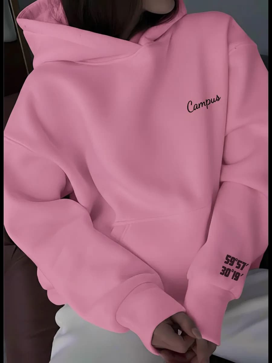 Худи оверсайз с капюшоном теплое с начесом