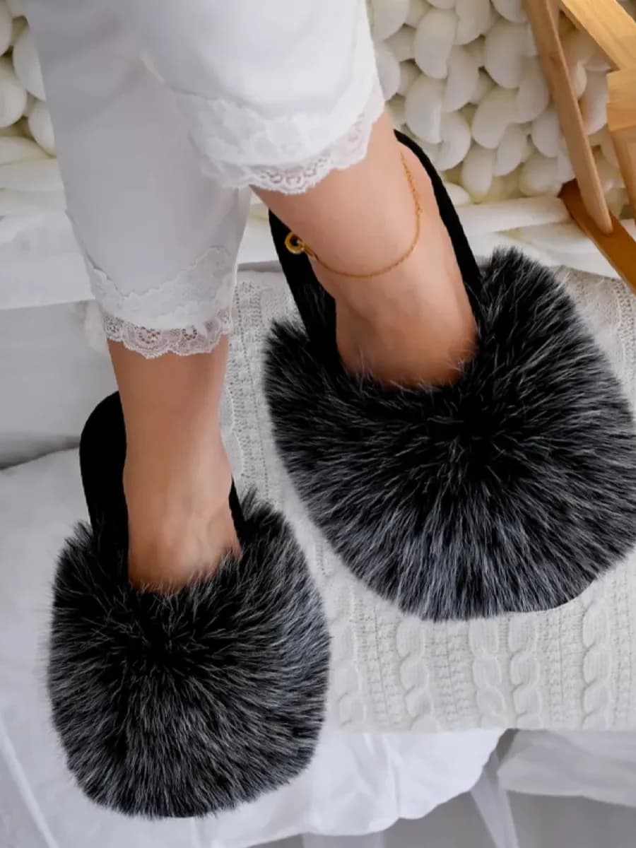 Тапочки домашние пушистые