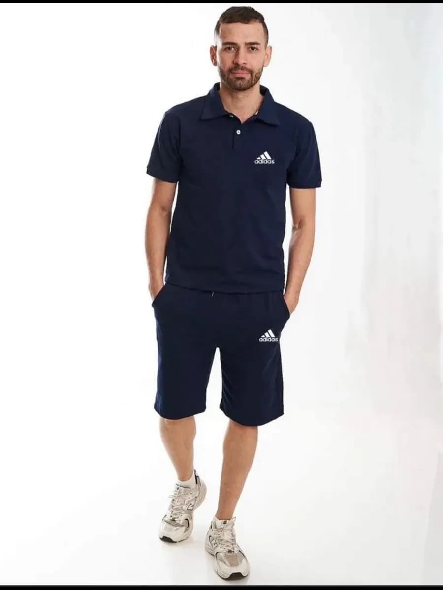 Костюм спортивный с шортами и поло Adidas