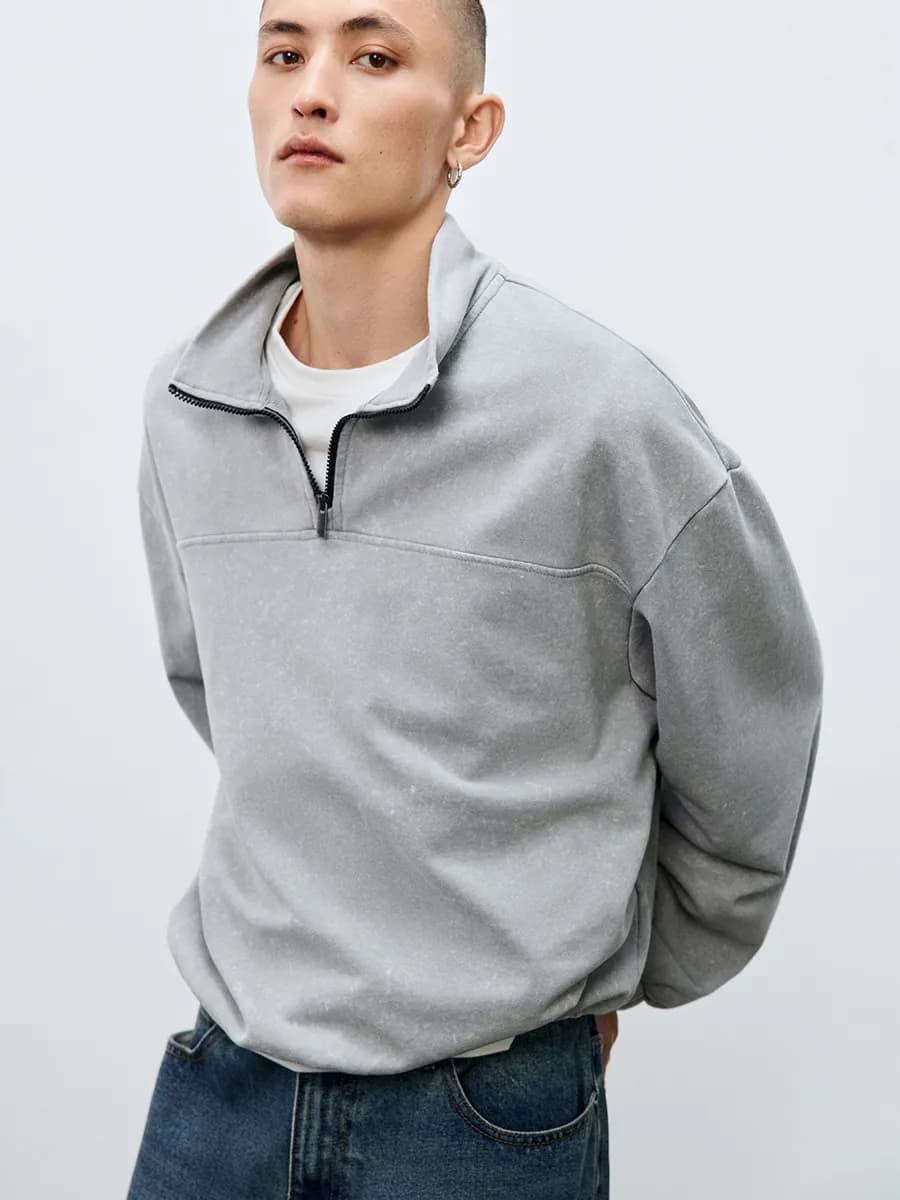 Толстовка-полузамок из футера