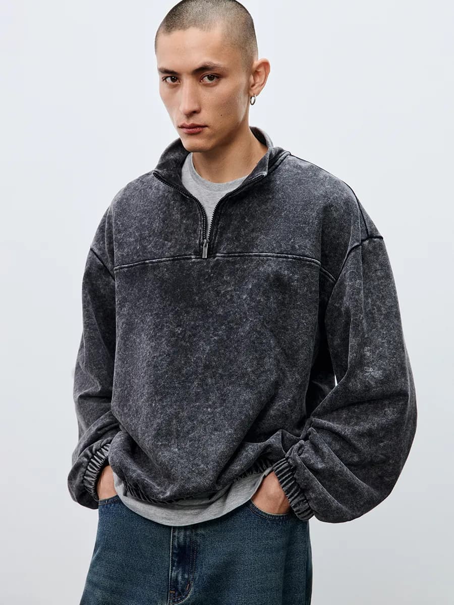 Толстовка-полузамок из футера