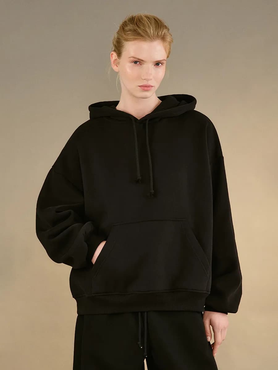 Худи оверсайз утепленная с капюшоном