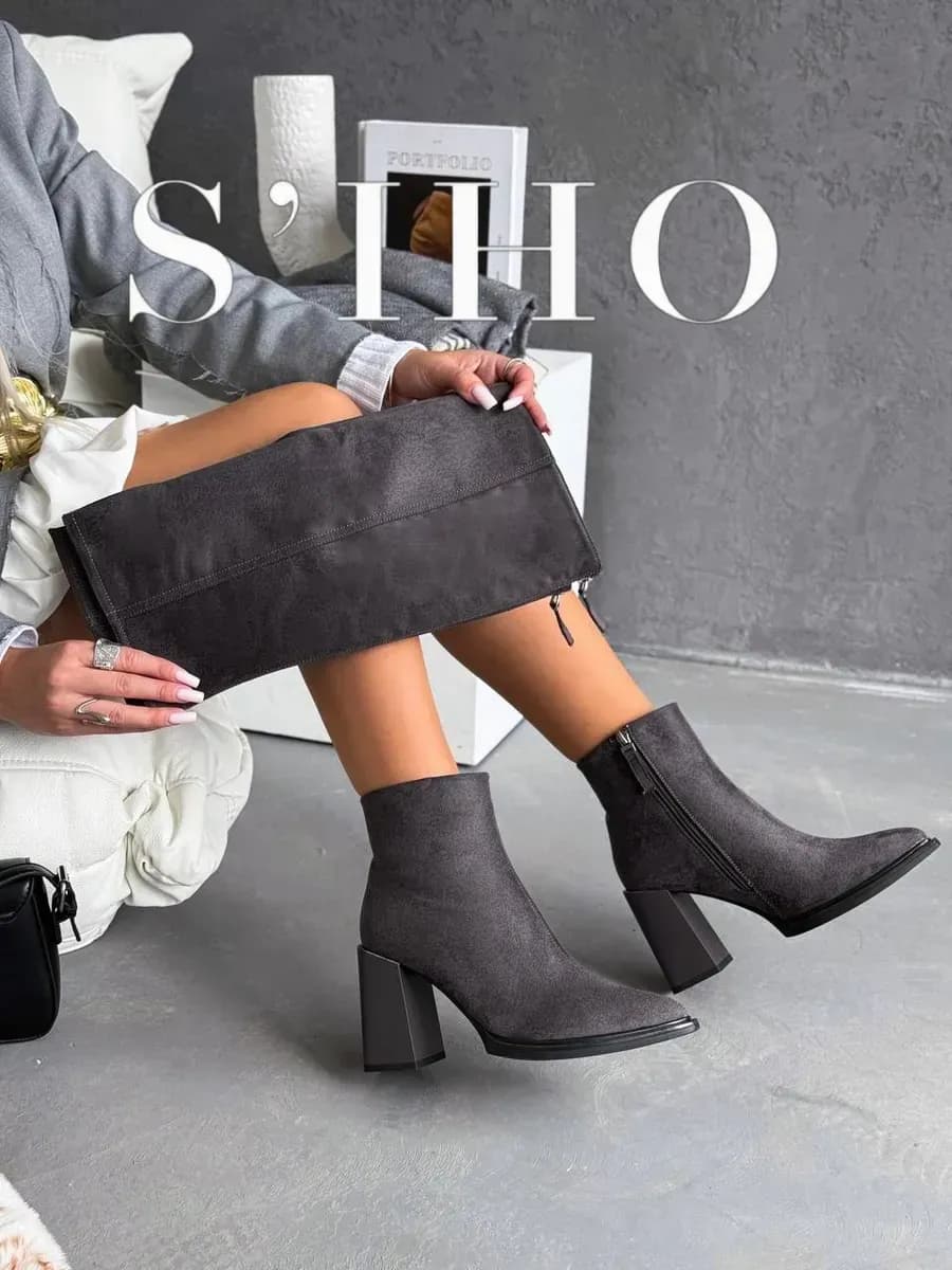 Сапоги трансформеры на каблуке демисезонные полусапожки