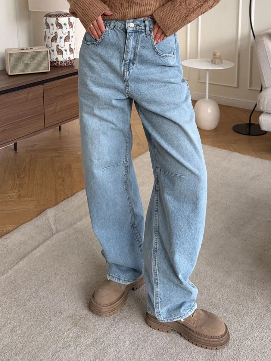 Джинсы широкие багги